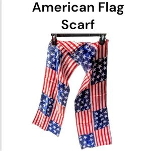 Red White and Blue Stars & Stripes American Flag Scarf